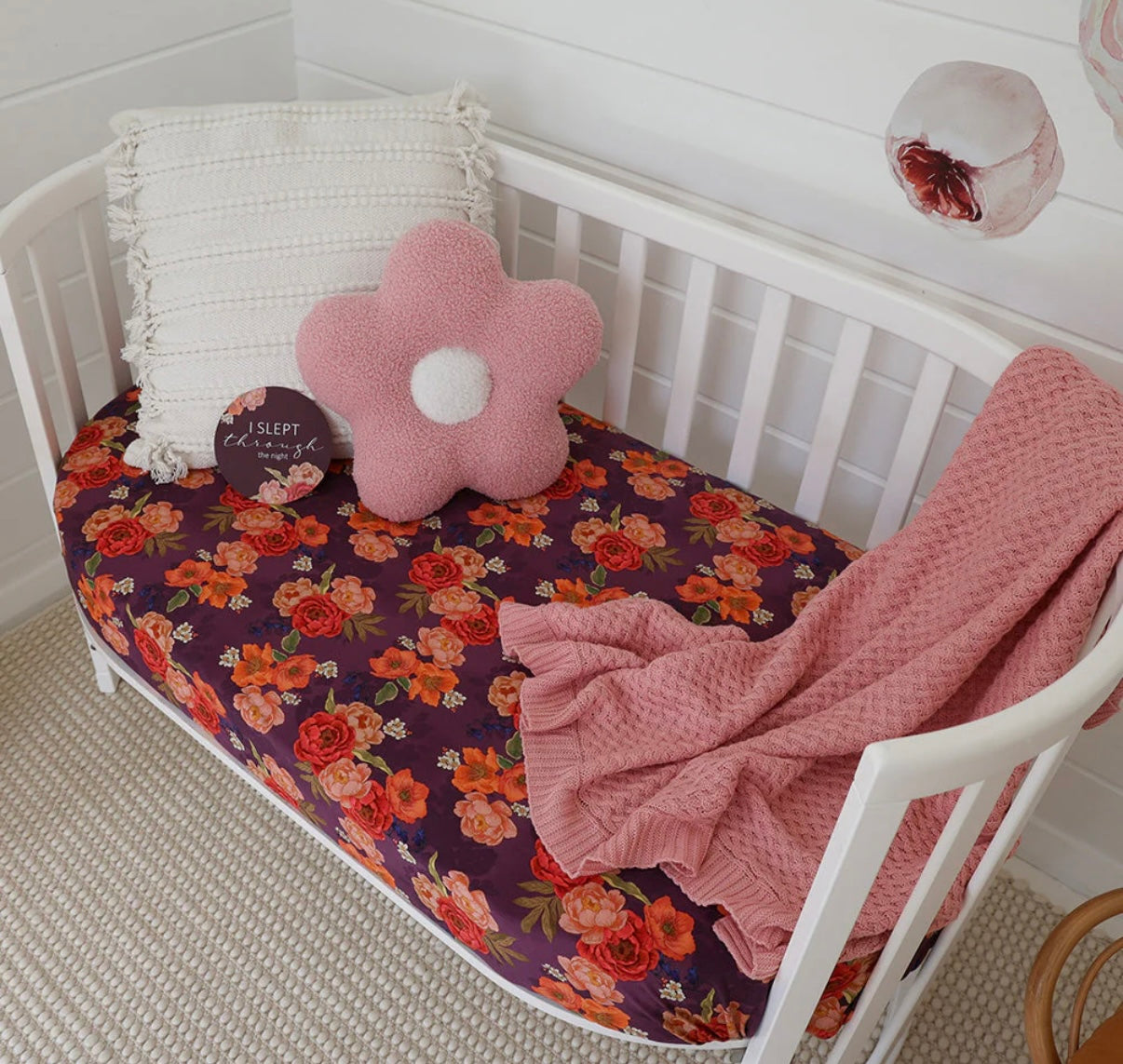 Snuggle Hunny Fitted Cot Sheet Sienna