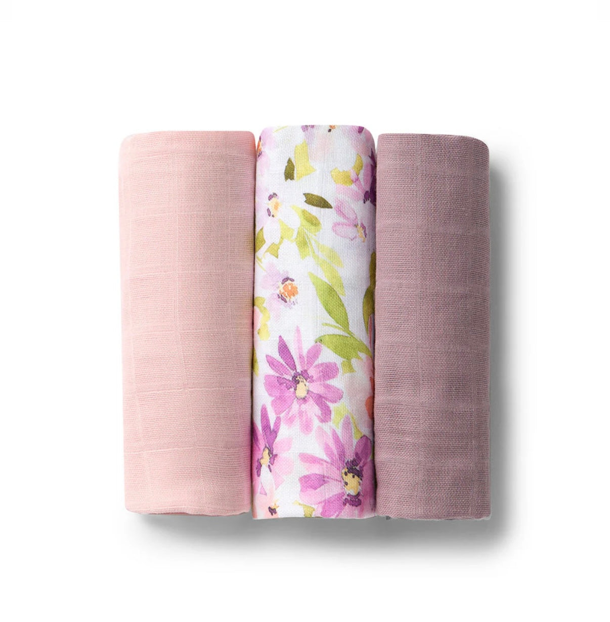 Snuggle Hunny Small Organic Muslin Burp Cloths 3 Pack – Various