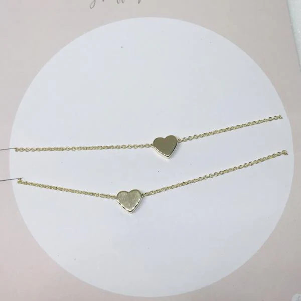 Mummy & Me Mother & Daughter Heart Necklaces Gold