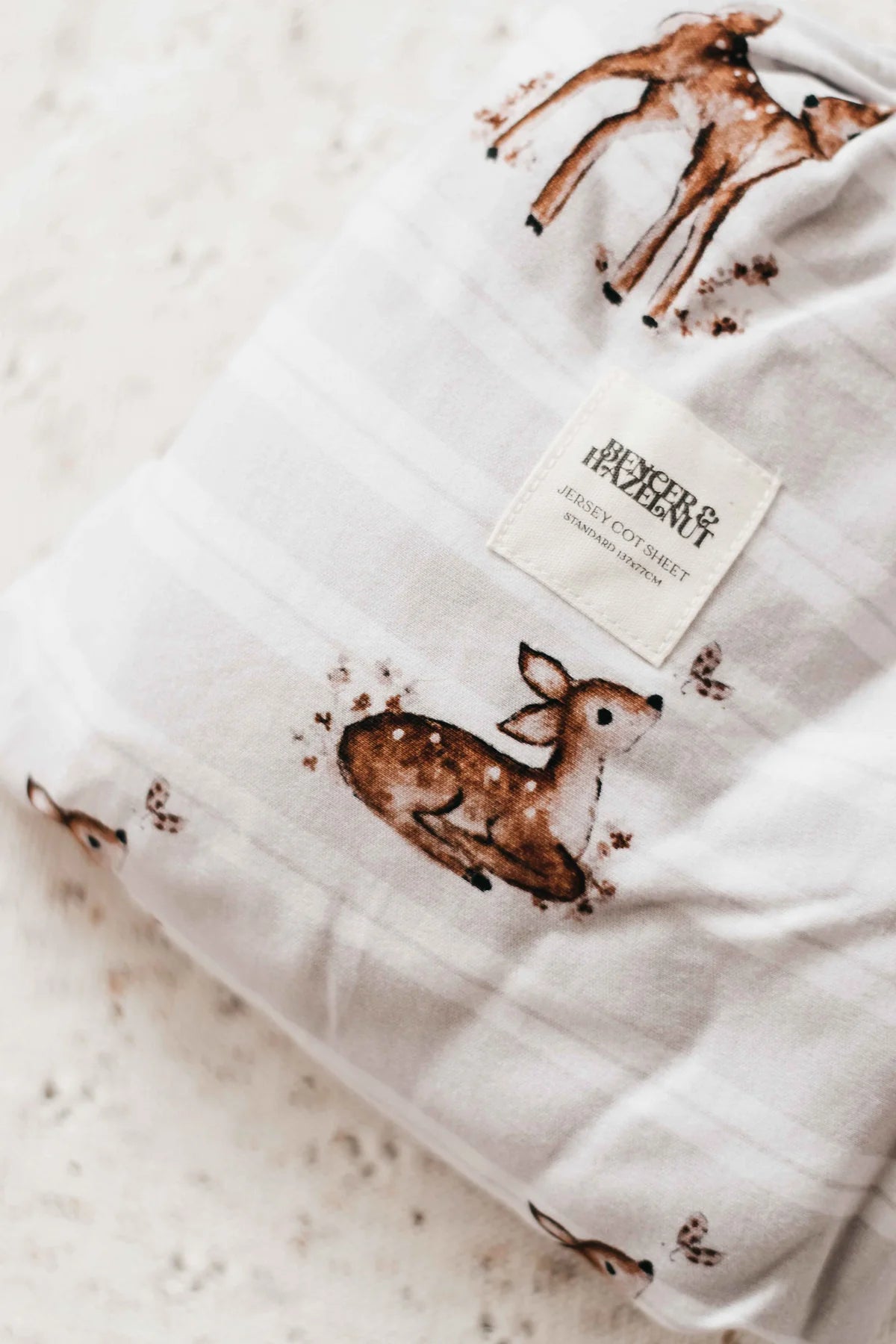 Bencer & Hazelnut Cot Sheet Piper