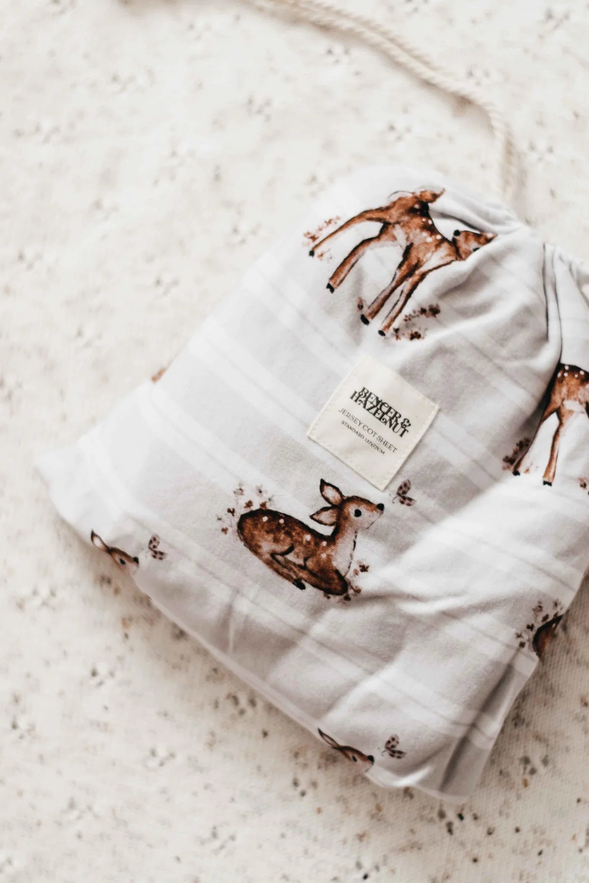 Bencer & Hazelnut Cot Sheet Piper