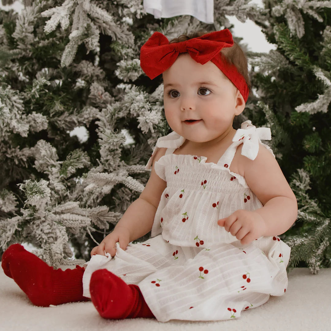 Blossom & Pear Red Scrunch Socks