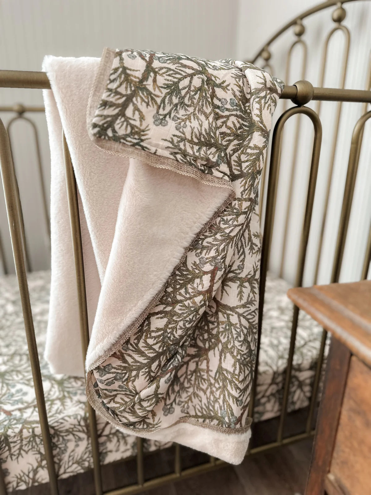 Pop Ya Tot Juniper Fur Lined Cot Blanket / Quilt