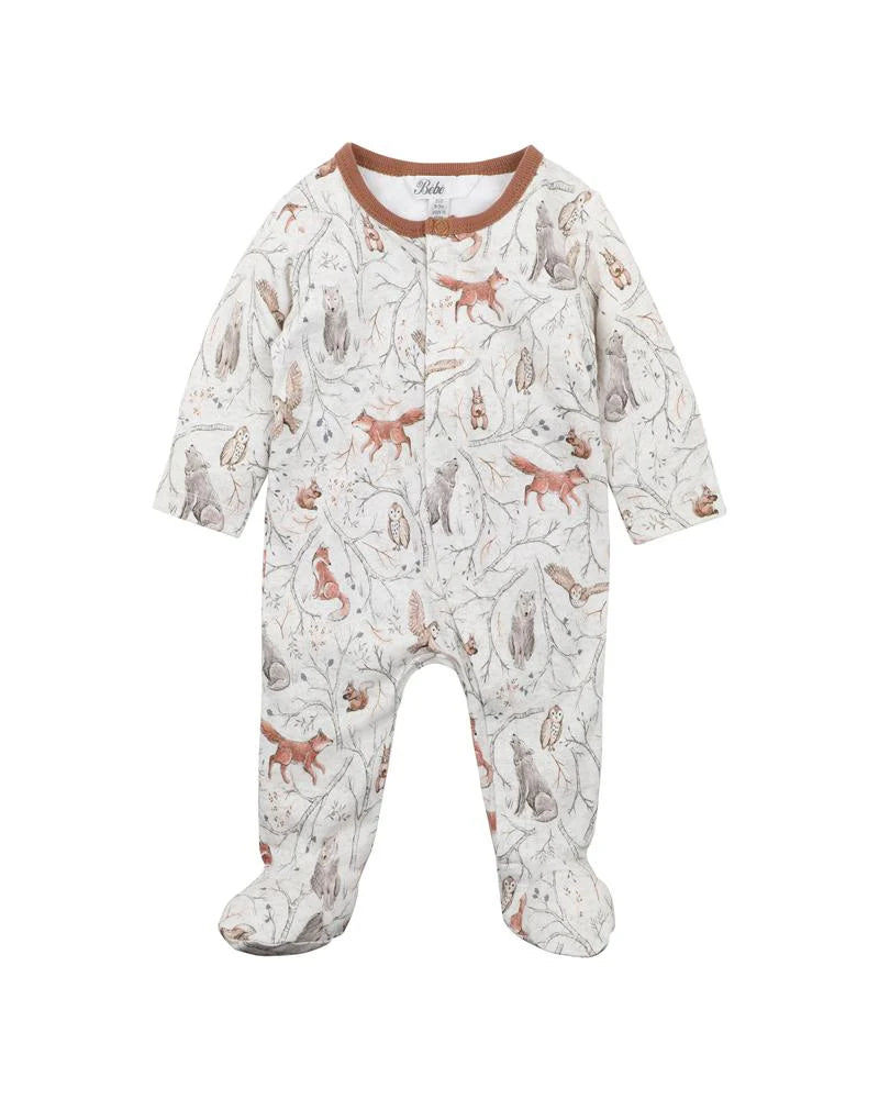 Bébé by Minihaha Eli Print Zip Onesie