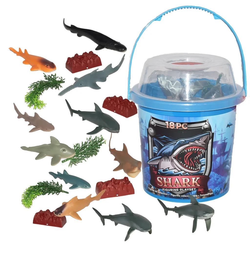 Wild Republic Adventure 36 Piece Bucket Set Sharks
