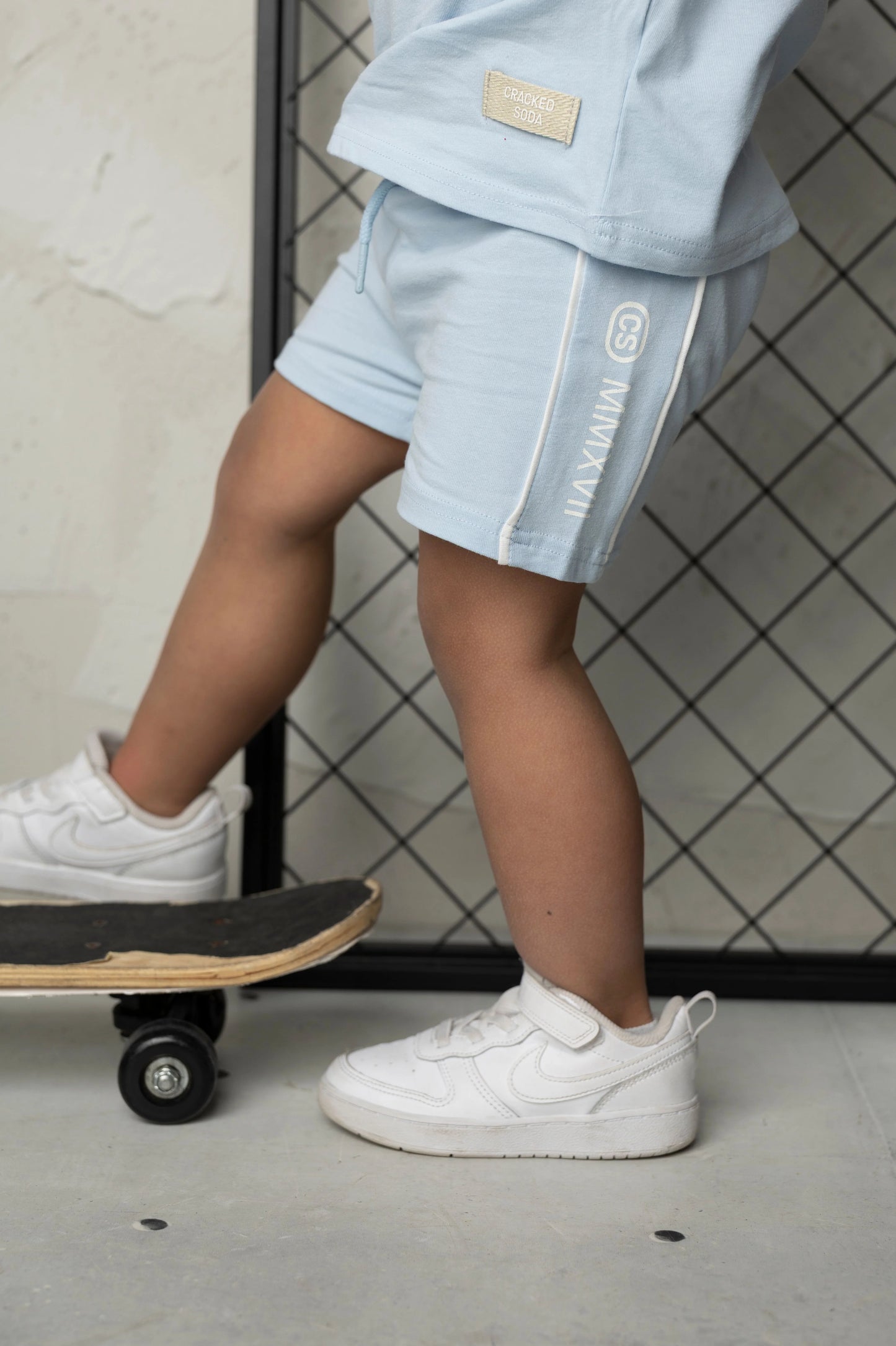 Cracked Soda Storm Tee & Short Set Blue