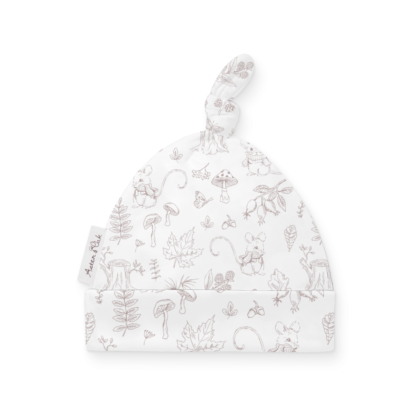 Aster & Oak Woodland Mouse Knot Hat Beanie