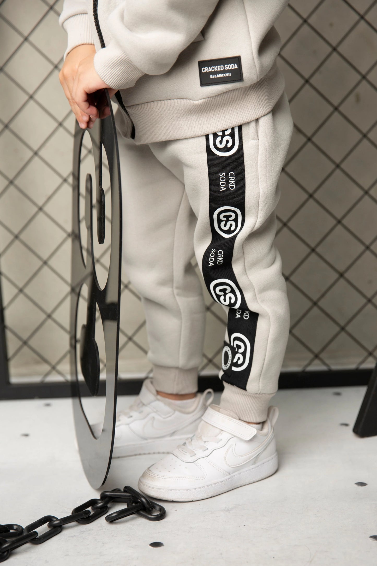 Cracked Soda Havan Strip Trackpants Oat