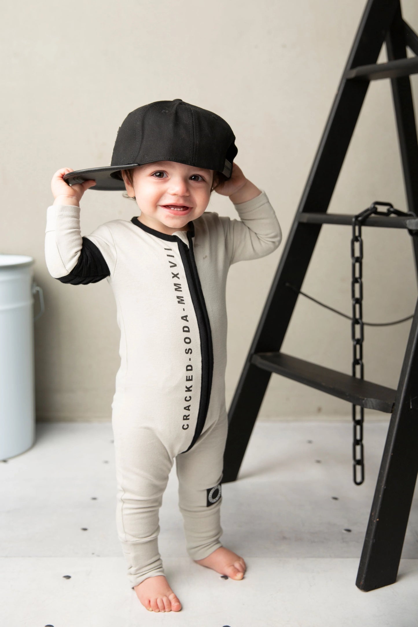 Cracked Soda Havan Zip Romper Oat