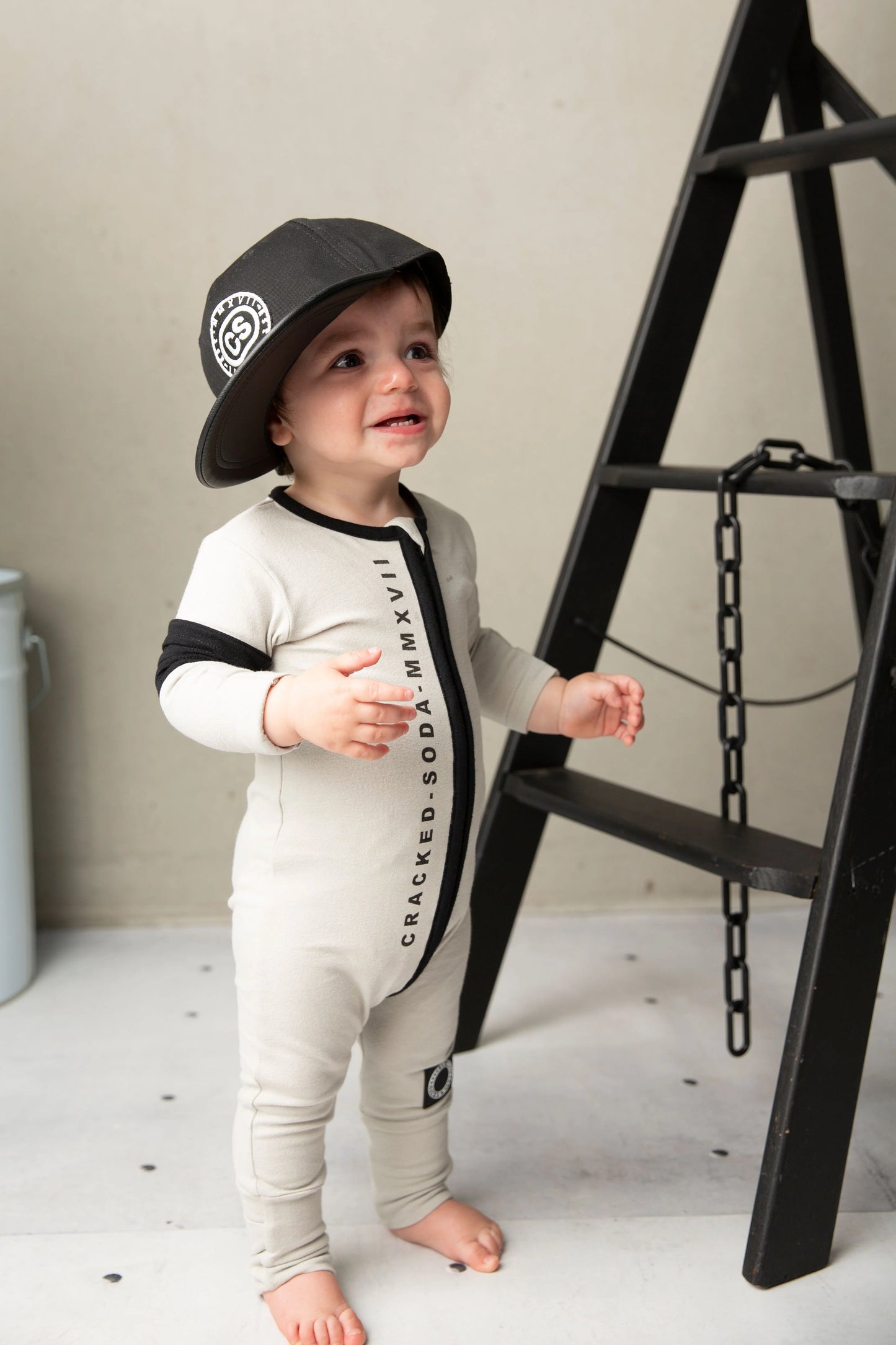 Cracked Soda Havan Zip Romper Oat