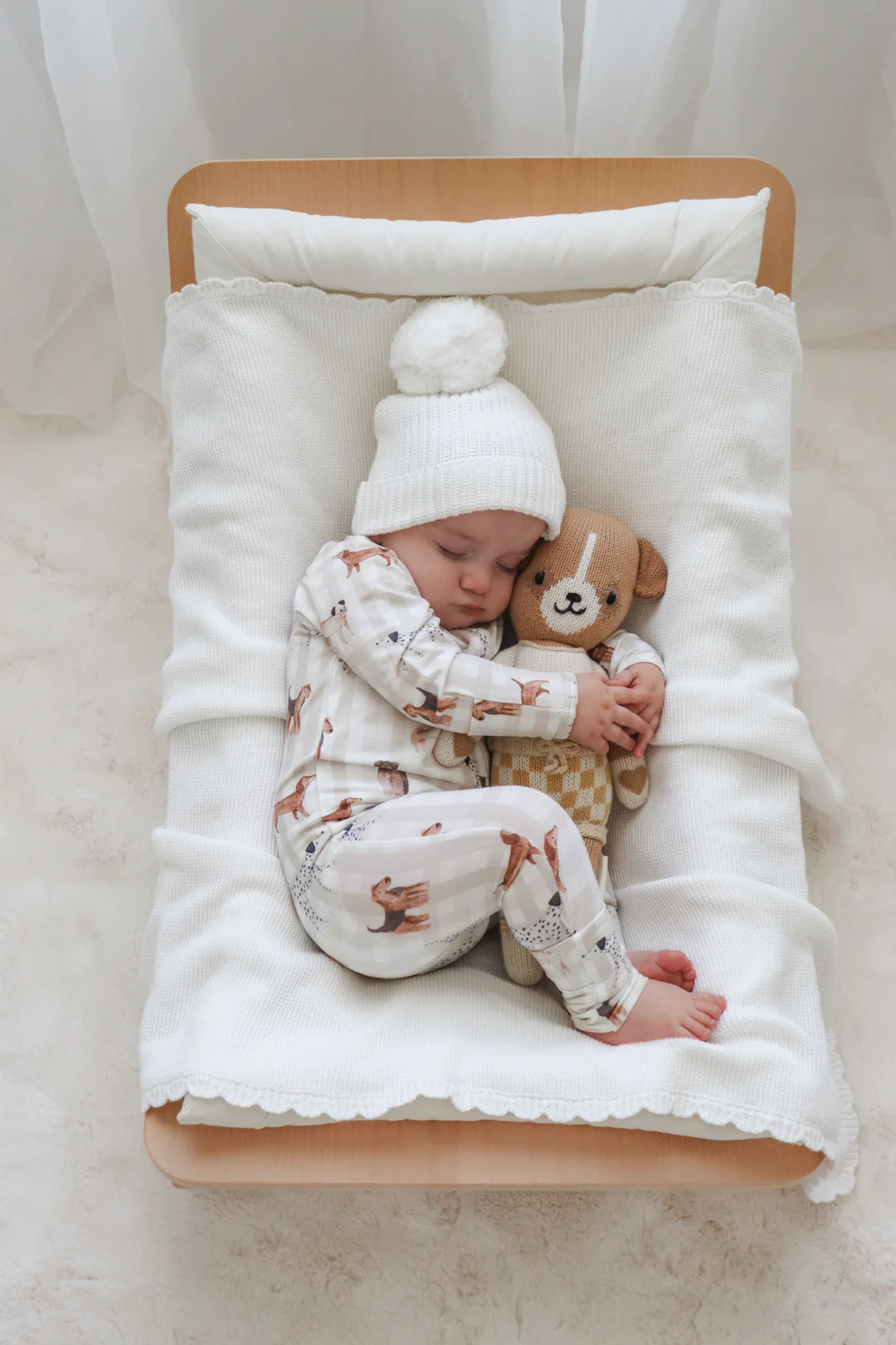 Blossom & Pear Long Sleeve Bamboo Growsuit Puppy Picnic