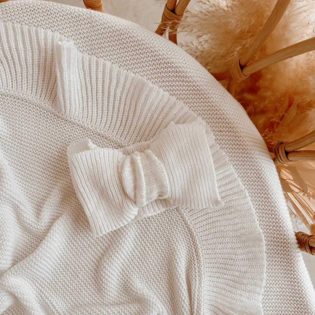 Blossom & Pear Knit Baby Topknot Milk