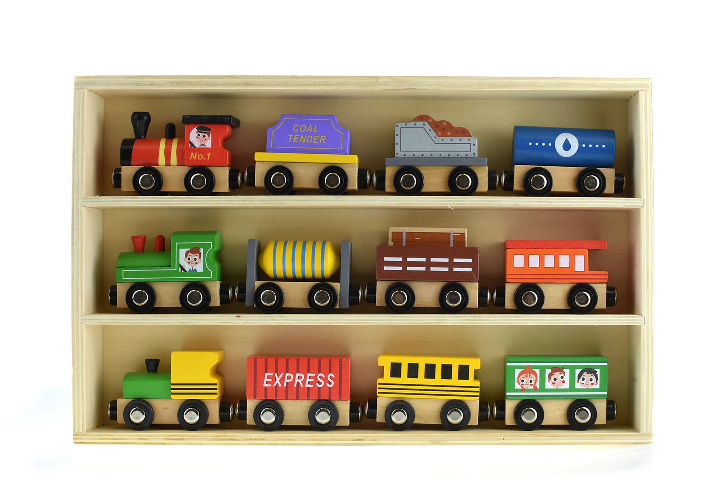 Tooky Toy My Forest Friends Wooden Magnetic Train & Carriage Set in Case