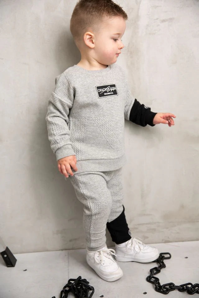Cracked Soda Ajax Textured Crew Grey