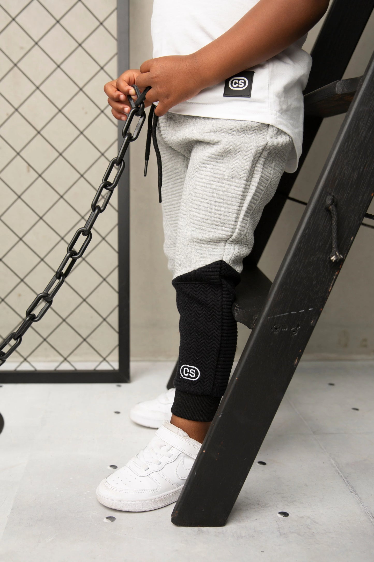 Cracked Soda Ajax Textured Trackpants Grey