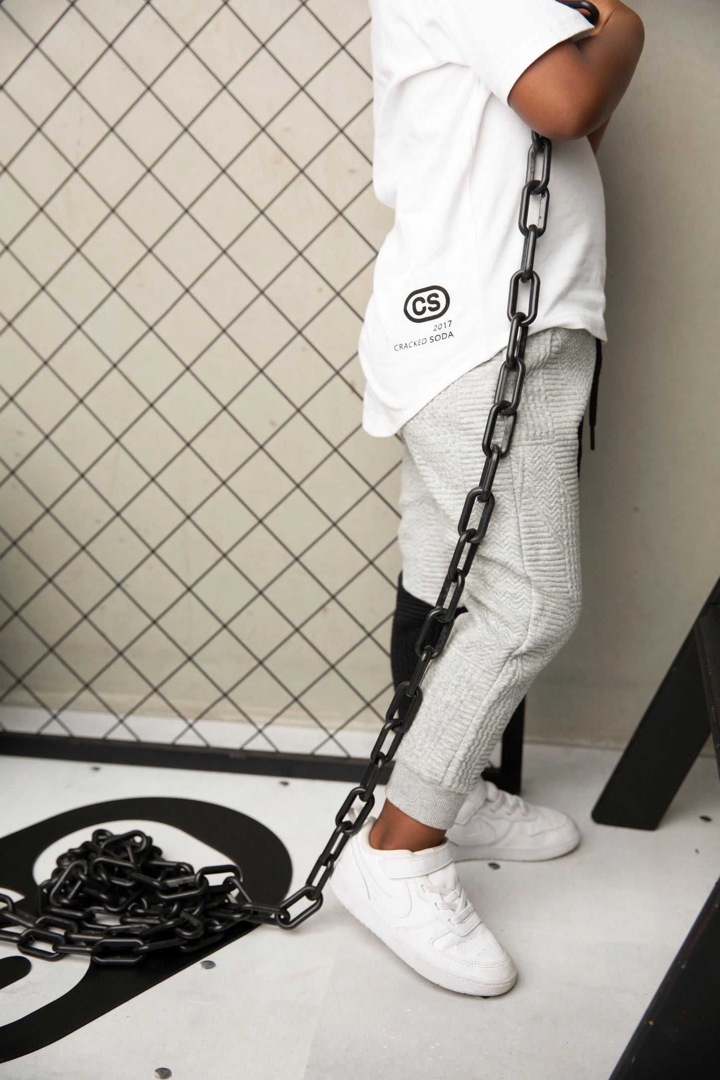 Cracked Soda Ajax Textured Trackpants Grey
