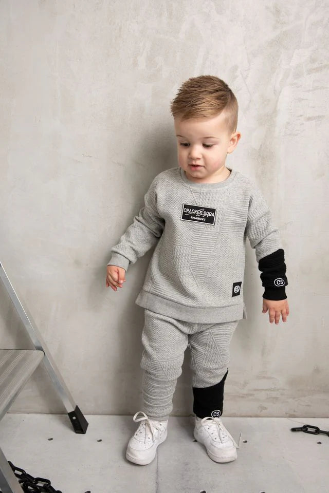 Cracked Soda Ajax Textured Trackpants Grey