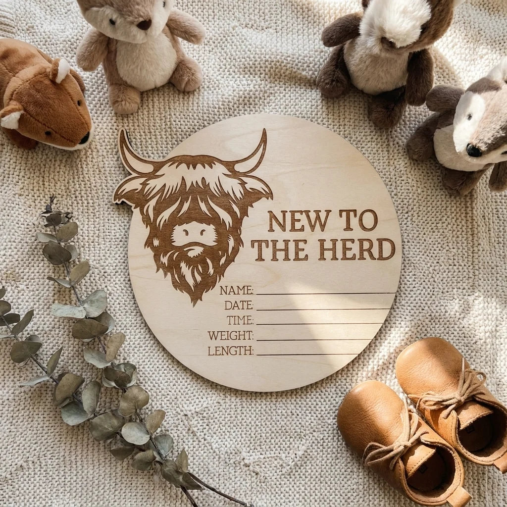 Timber Tinkers ‘New To The Herd’ Birth Annoucement Disc