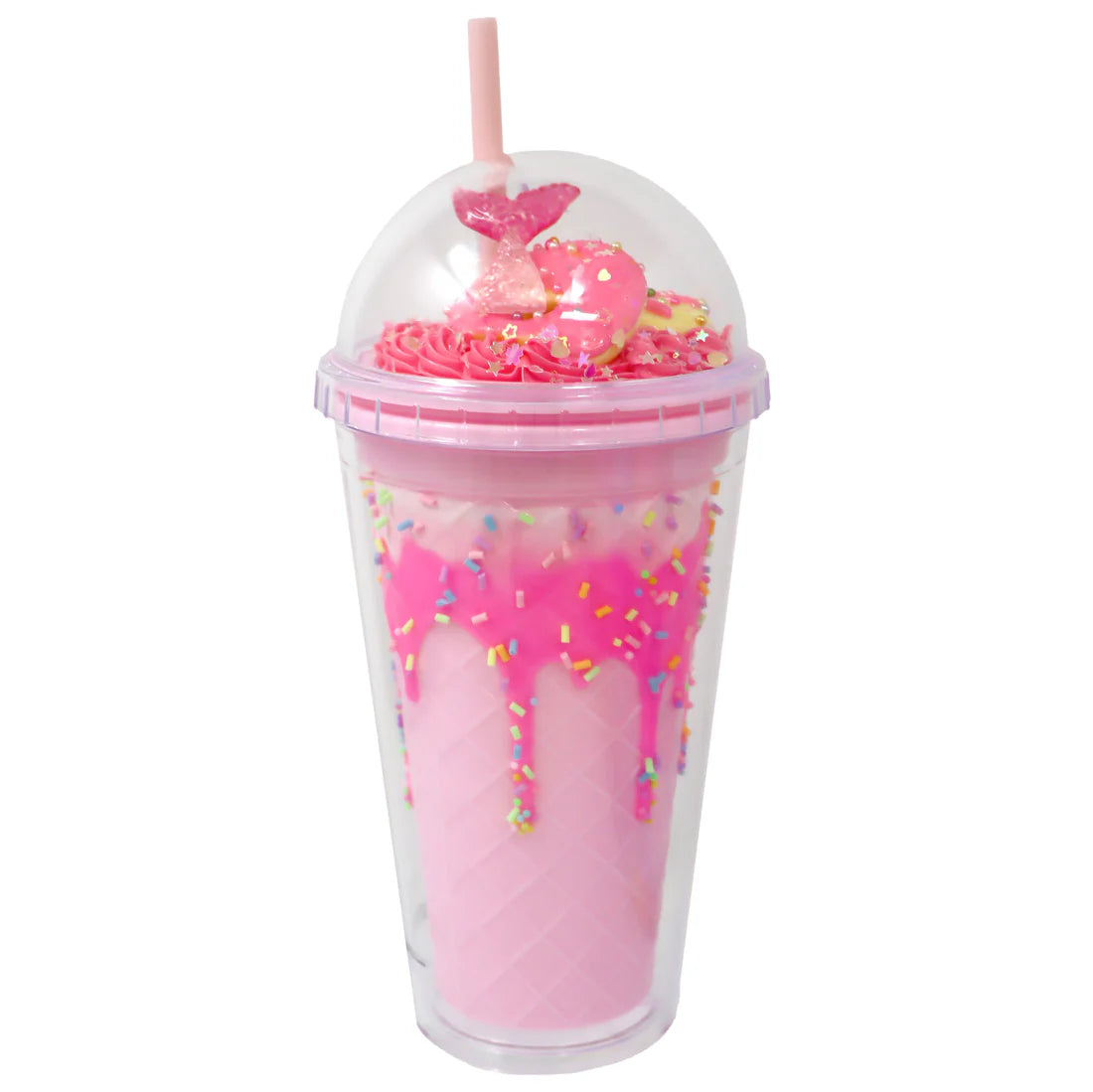 Pink Poppy Mermaid Drinking Cup Pink