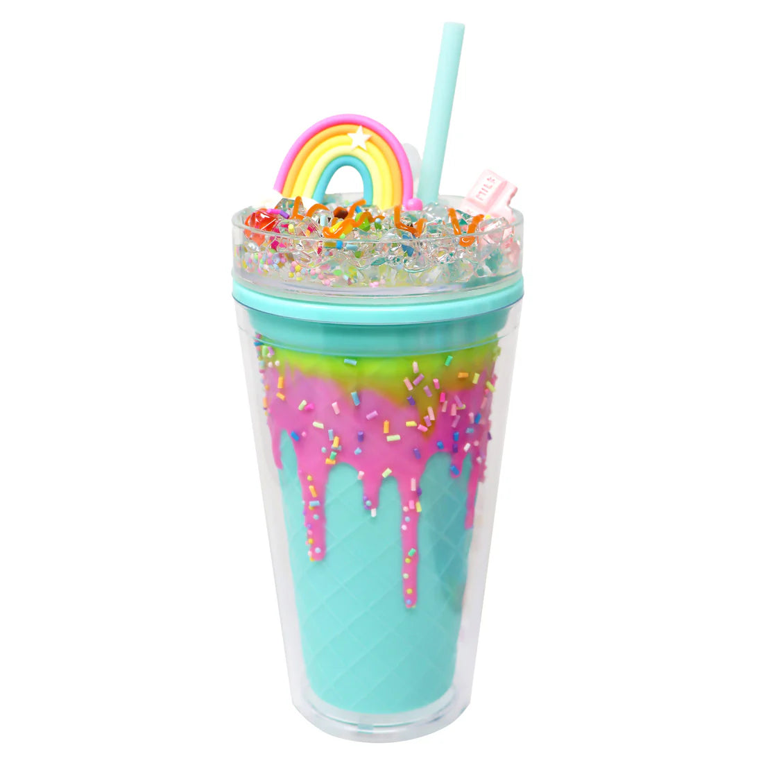 Pink Poppy Candy Drinking Cup Aqua