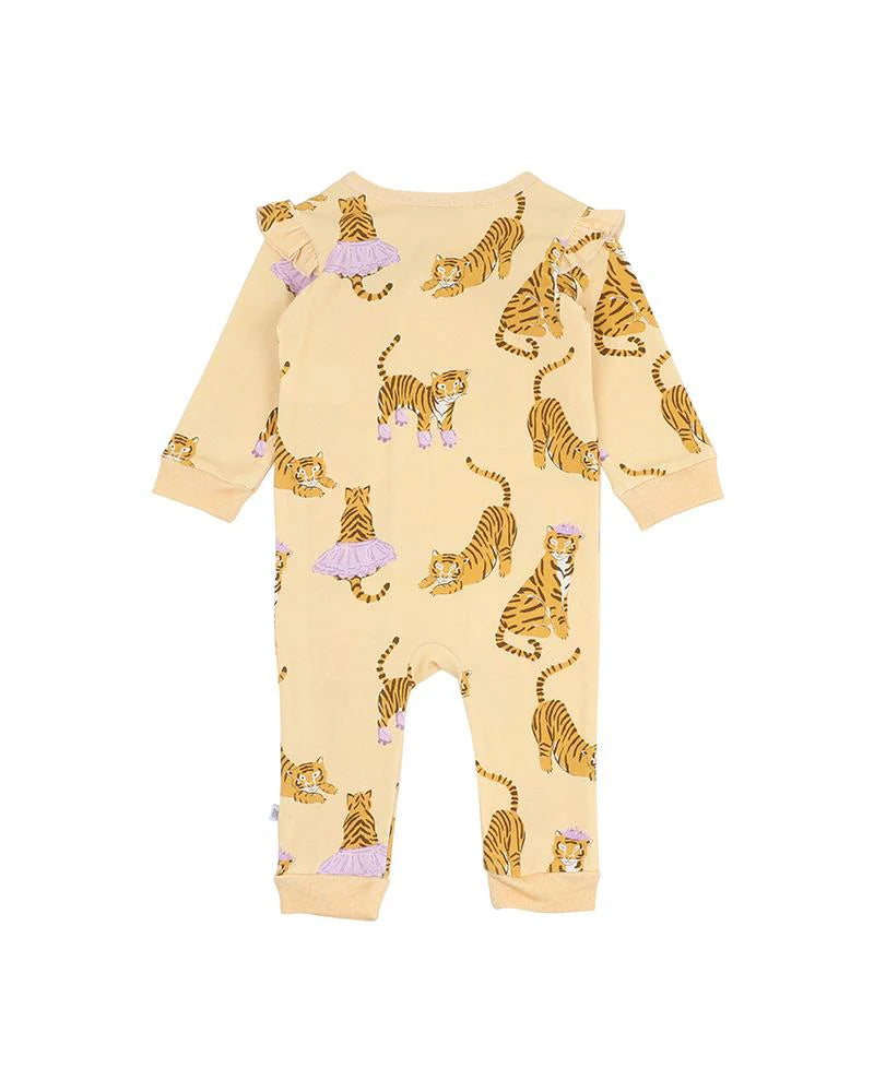 Fox & Finch Tutu Tigers Zip Romper
