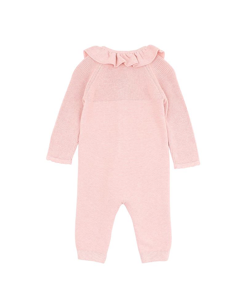 Bébé by Minihaha Molly Dusky Pink Collared Knitted Romper