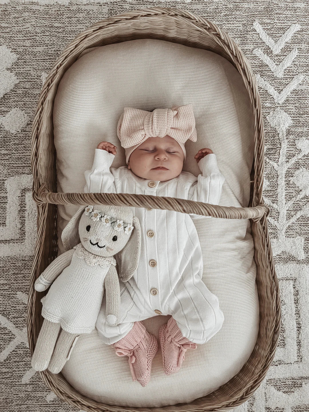 Blossom & Pear Ribbed Knit Romper Milk