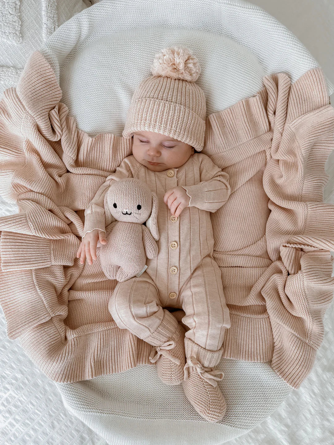 Blossom & Pear Ribbed Knit Romper Pink Lemonade