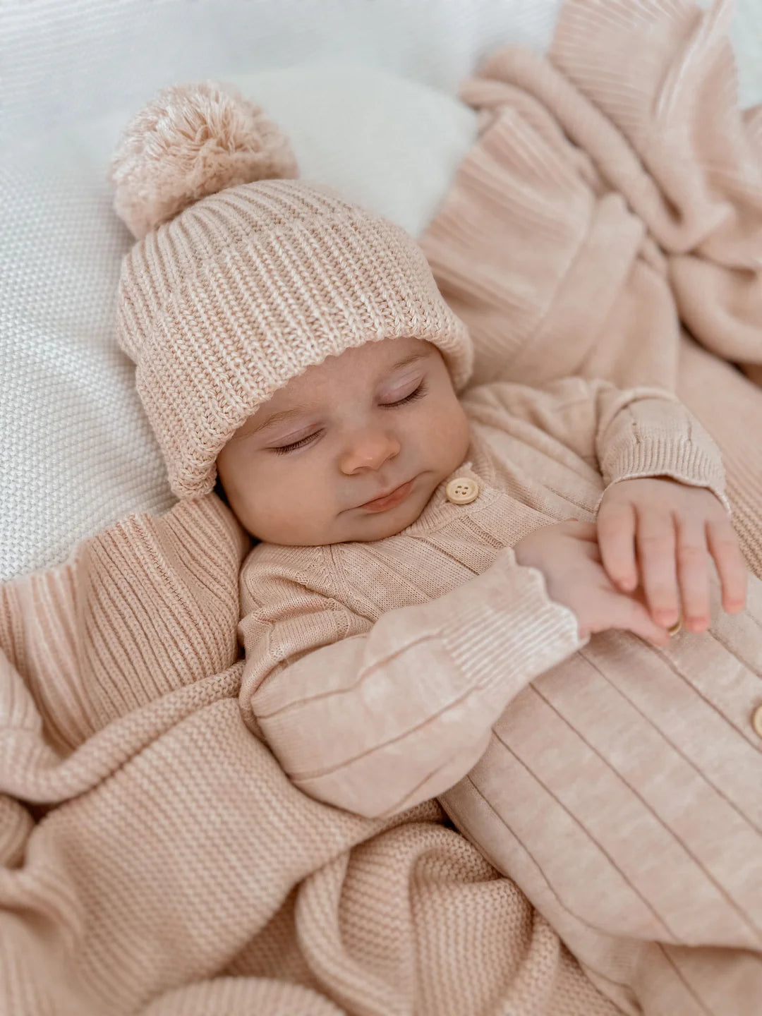 Blossom & Pear Ribbed Knit Romper Pink Lemonade
