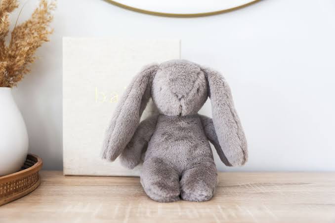 Alimrose Darcey Plush Baby Bunny Grey
