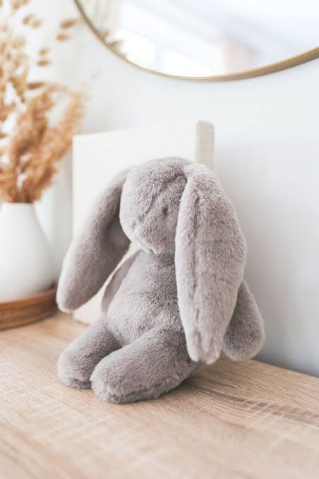 Alimrose Darcey Plush Baby Bunny Grey