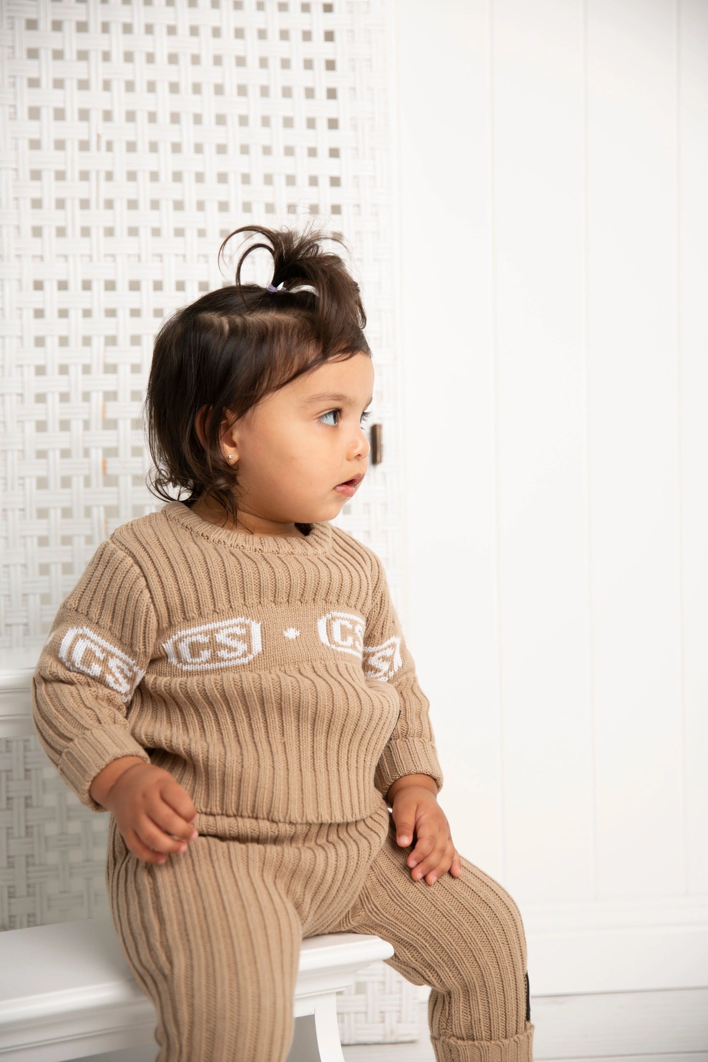 Cracked Soda 2 Piece Albie Knit Set Biscuit