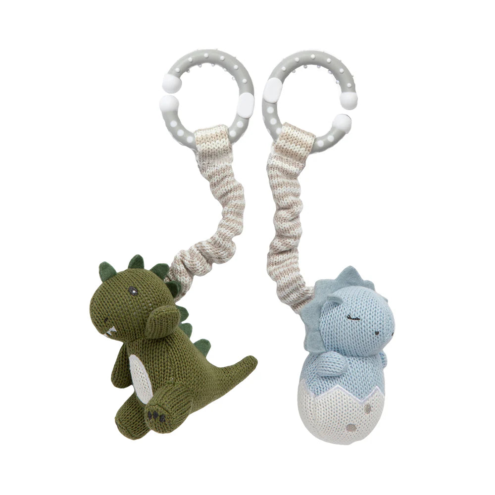 Living Textiles 2pk Stroller Toys Dinosaurs