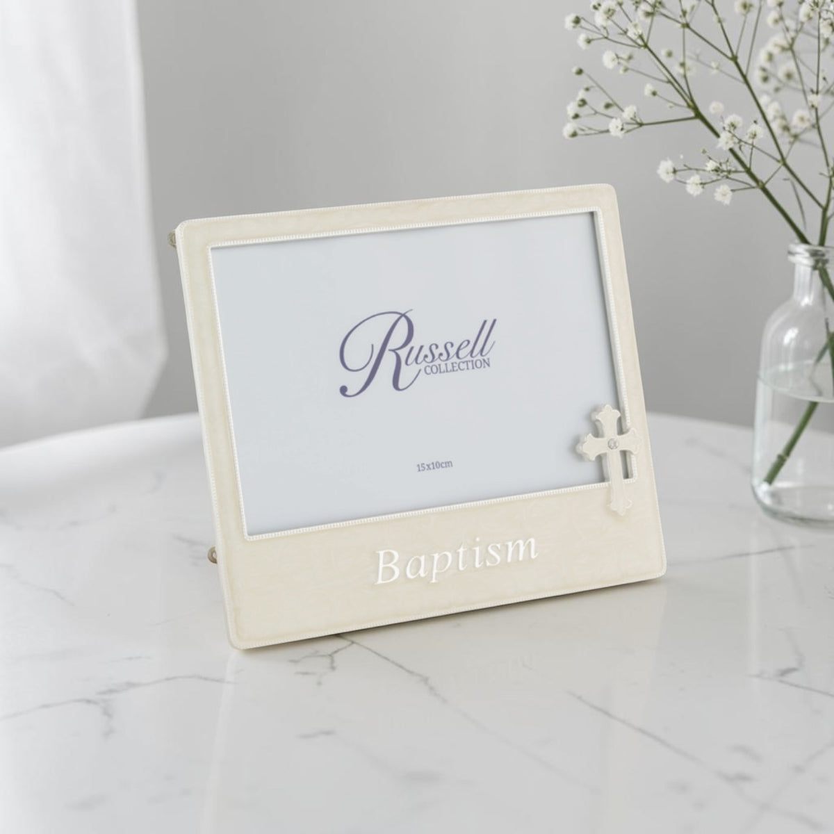 Russell Collection Baptism Cross Photo Frame
