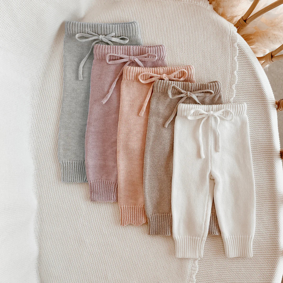 Blossom & Pear Mini Knit Pants Pink Lemonade