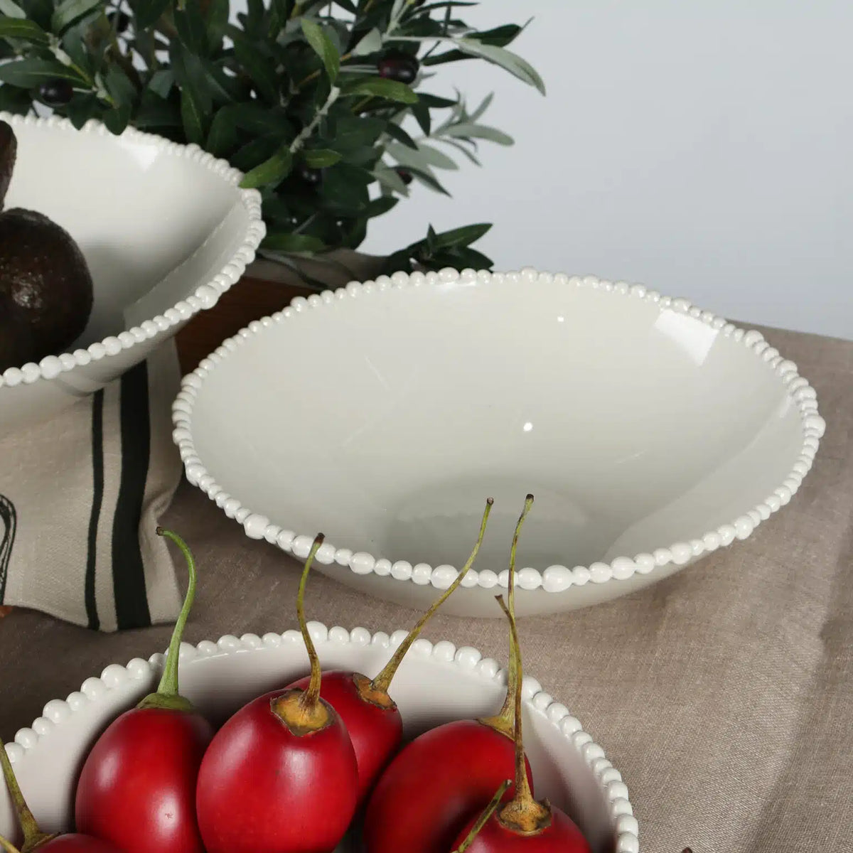 Le Forge Melamine Pearl Tapered Bowl Sand 38cm