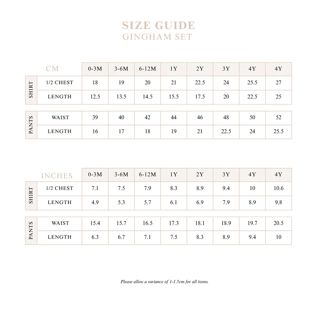 Blossom & Pear Cocoa Gingham Two Piece Set