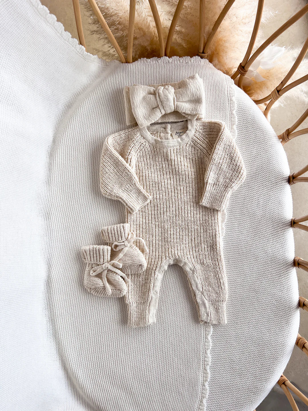 Blossom & Pear Frankie Classic Knit Romper Honey