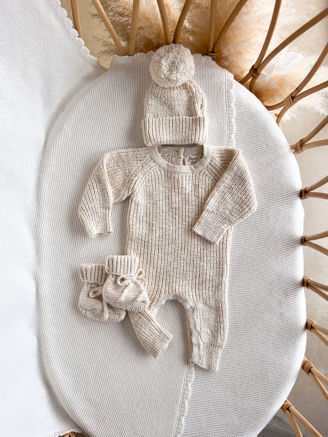 Blossom & Pear Frankie Classic Knit Romper Honey