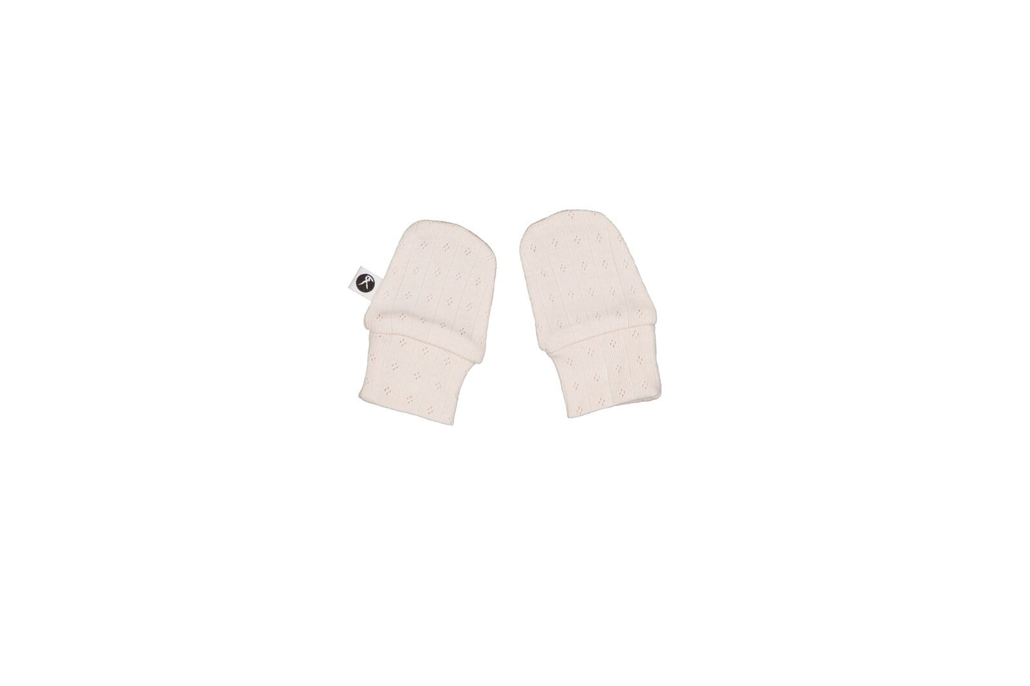 Burrow & Be Almond Blush Pointelle Baby Mittens