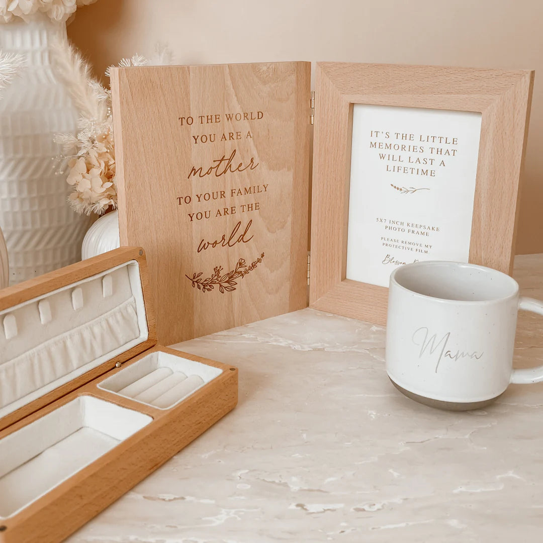 Blossom & Pear Mother's Day 'You Are My World' Quote Wooden Photo Frame