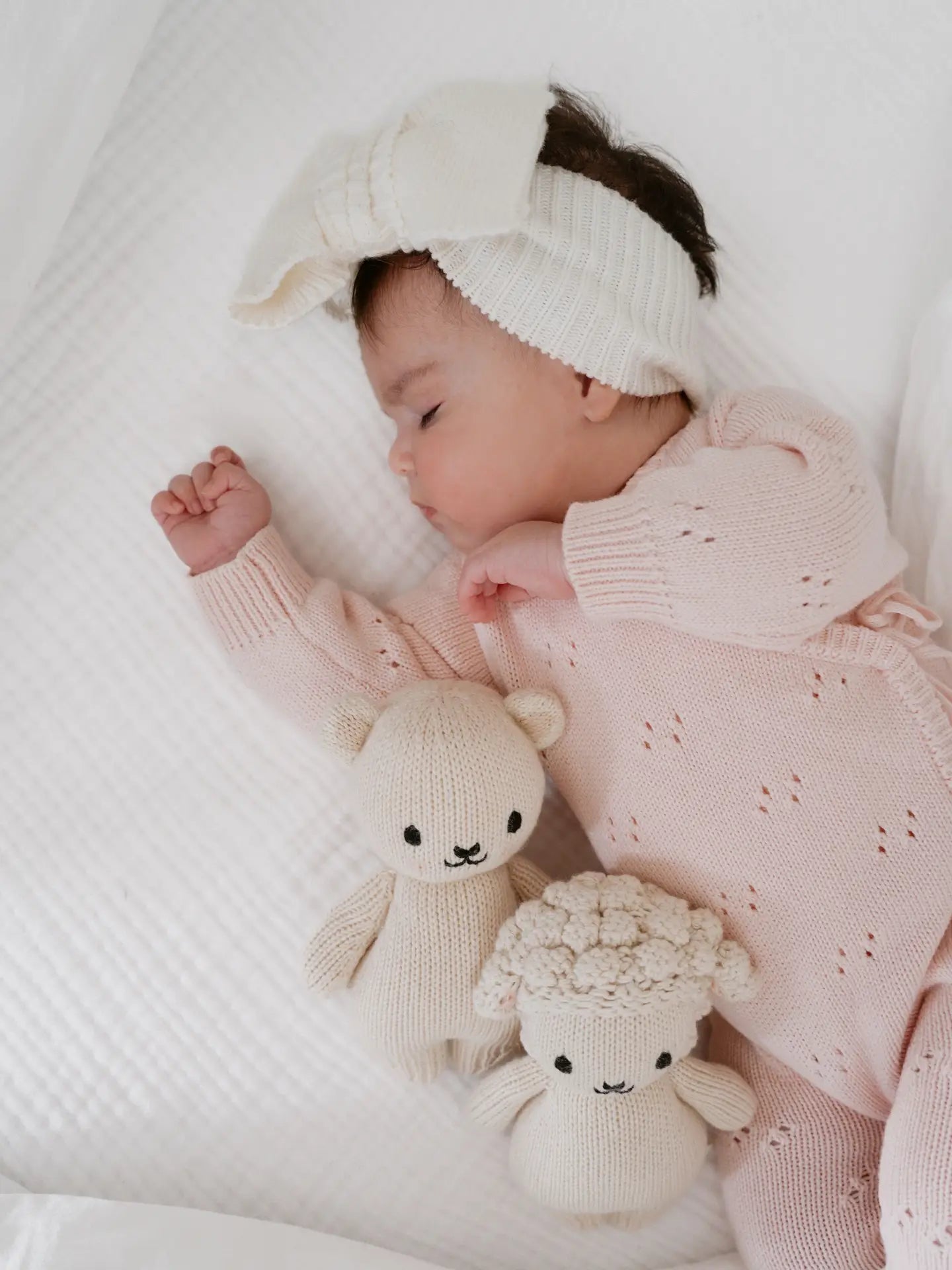 Petite + Co Pointelle Romper Baby Pink