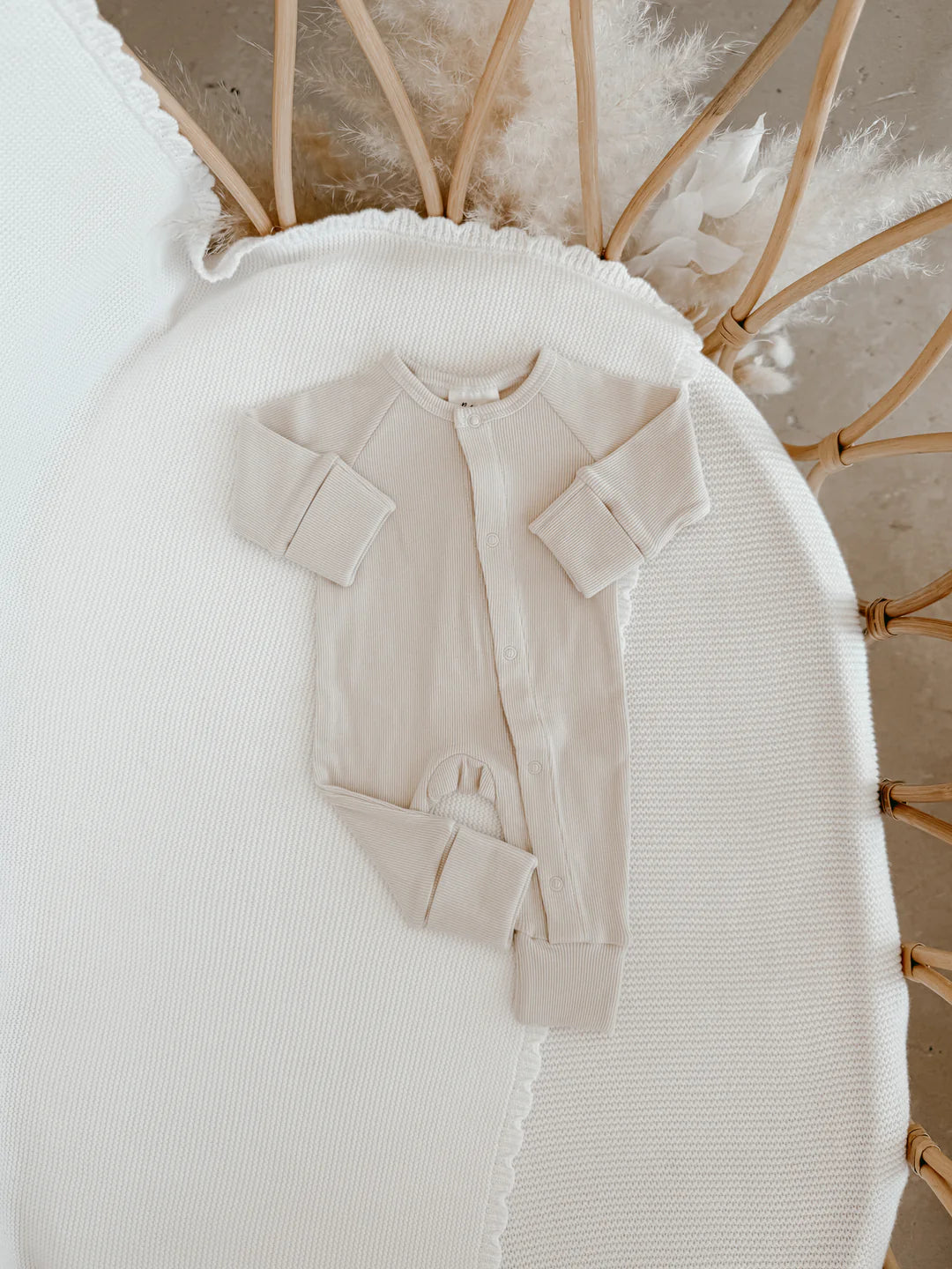 Blossom & Pear Cotton Growsuit Vanilla Bean