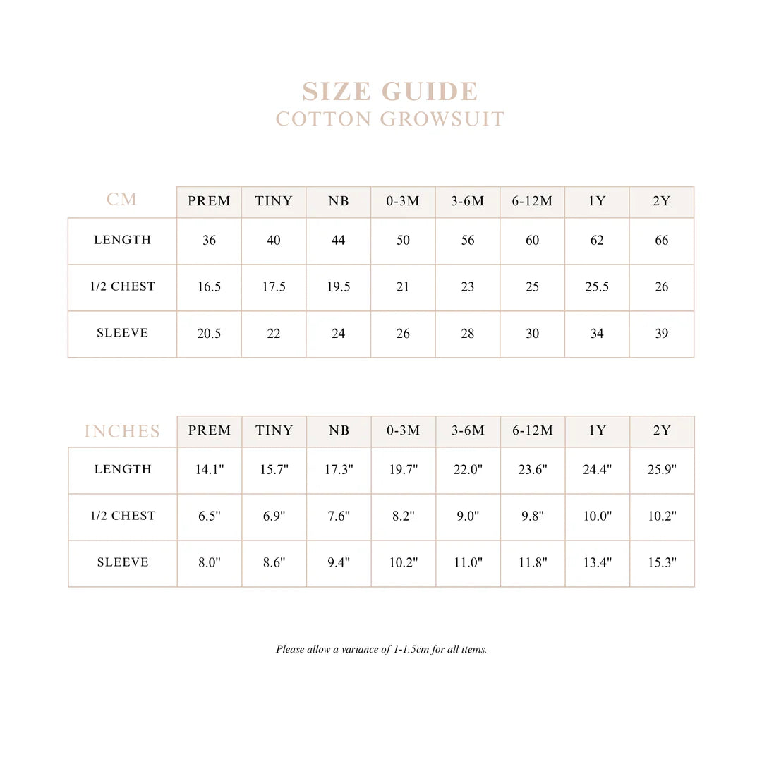 Blossom & Pear Cotton Growsuit Dusty Pink