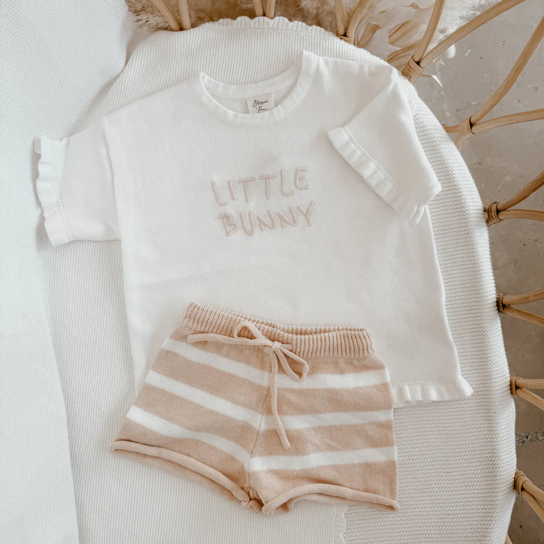 Blossom & Pear Knit Shorts Pink Lemonade