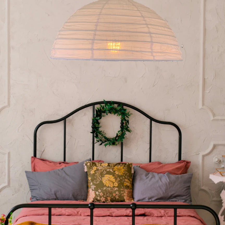 Little Nordic Sol Linen Light Shade Lumi Dome Blush Pink