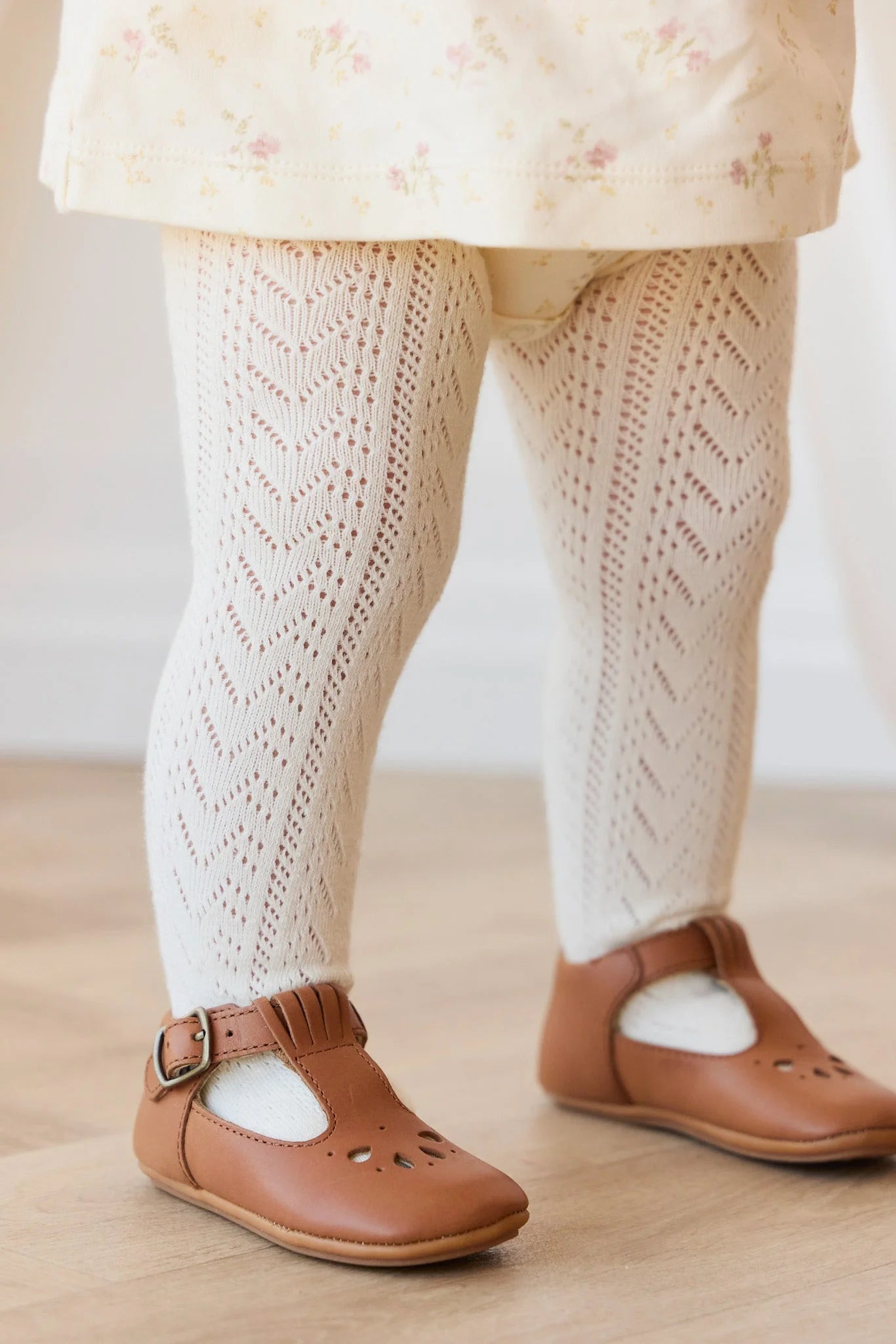 Jamie Kay Cable Weave Tights Parchment