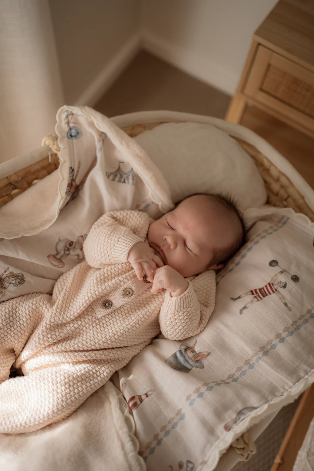Pop Ya Tot Le Cirque Fur Lined Cot Blanket / Quilt