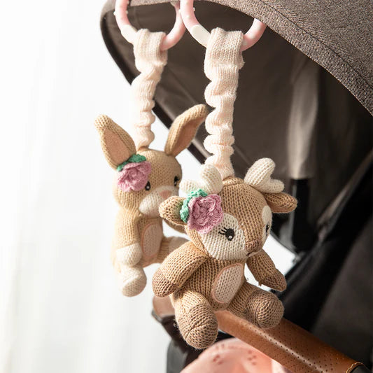 Living Textiles 2pk Stroller Toys Fawn & Bunny