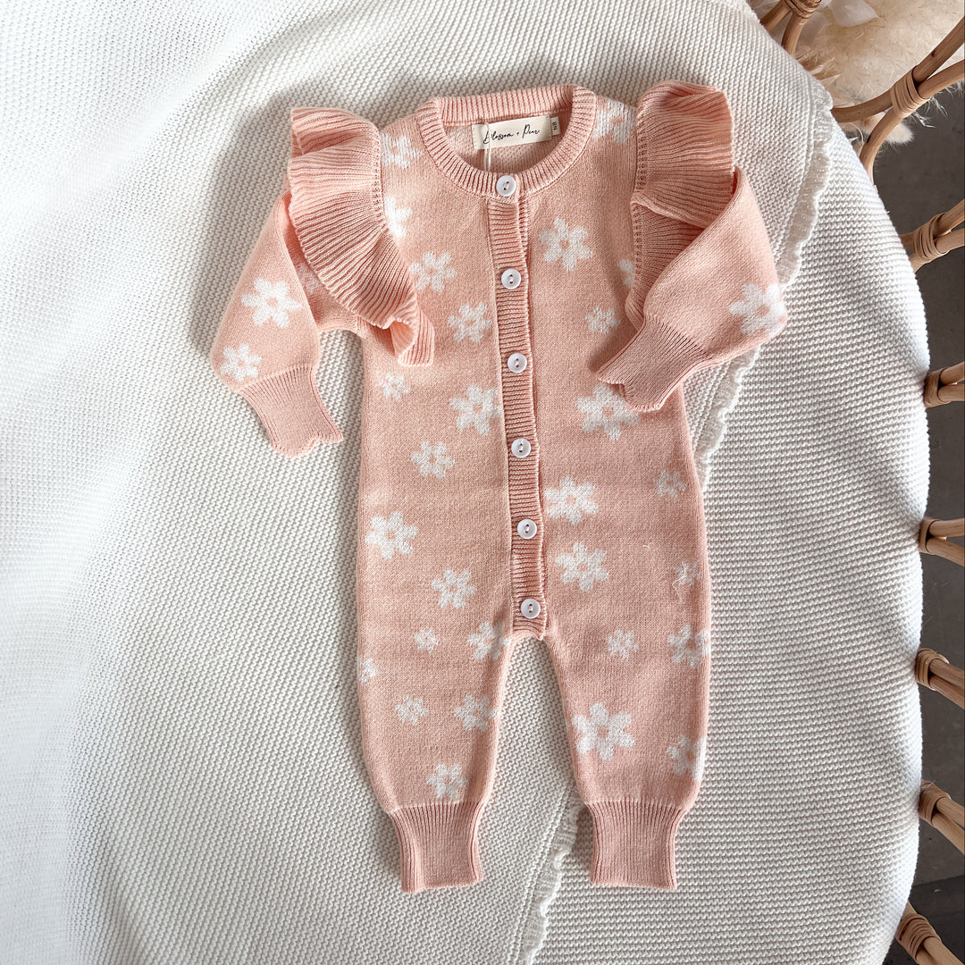 Blossom & Pear Posy Long Sleeve Knit Romper